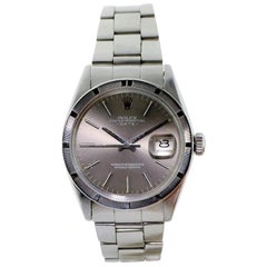 Vintage Rolex Steel Oyster Perpetual Date Ref 1501 Original Rare Charcoal Dial from 1972
