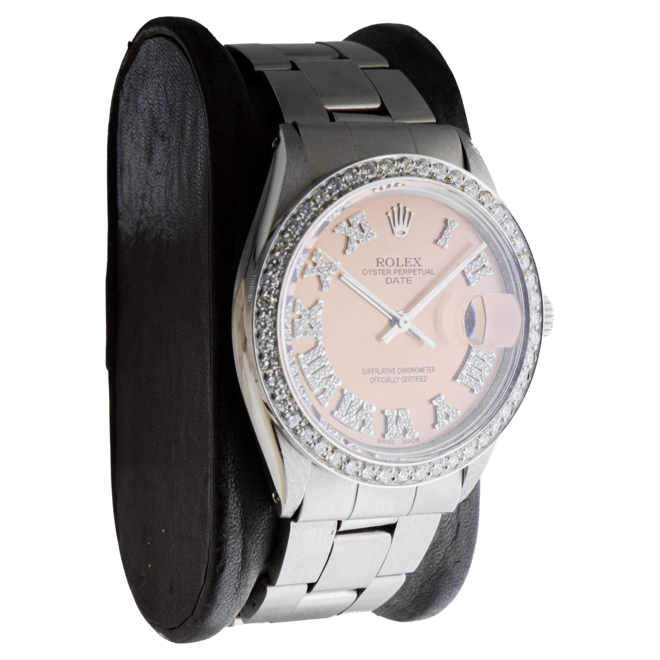 FACTORY / HOUSE: Rolex Watch Company
STYLE / REFERENCE: Oyster Perpetual Date / Reference 1501
METAL / MATERIAL: Stainless Steel
CIRCA / YEAR: 1960's
DIMENSIONS / SIZE: Length 42mm X Diameter 35mm
MOVEMENT / CALIBER: Perpetual Winding / 26 Jewels /