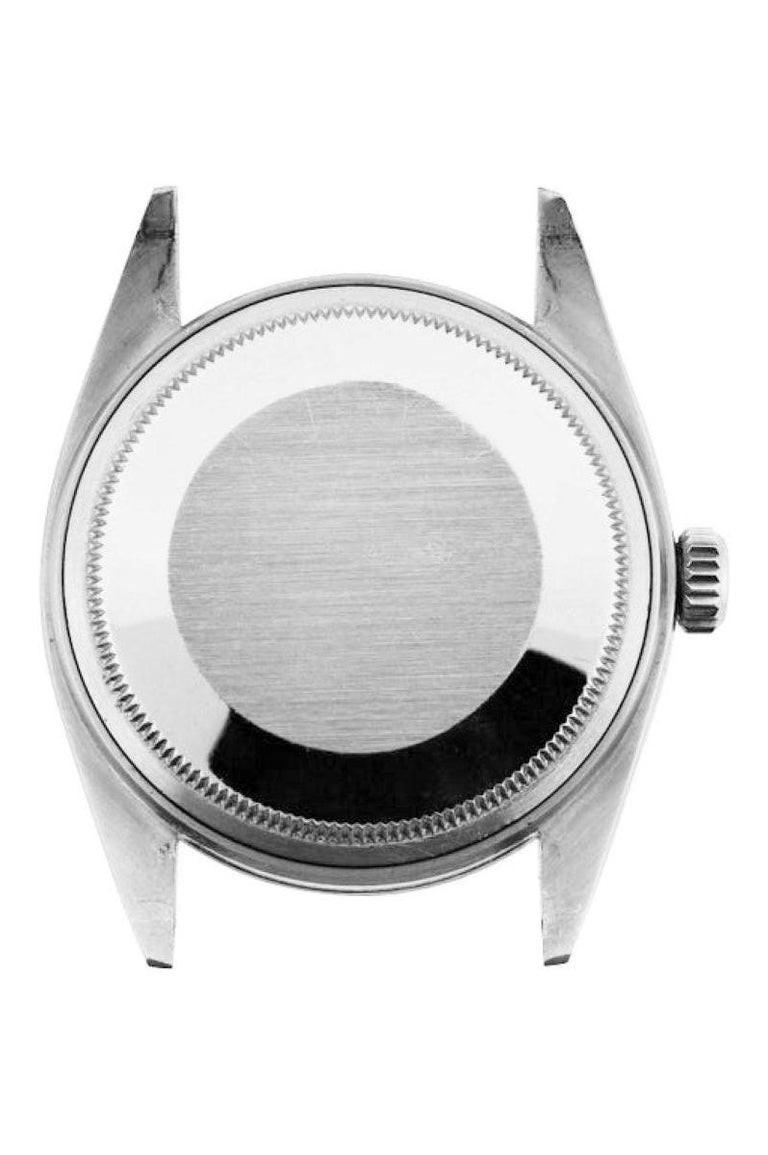 Rolex Acero Oyster Perpetual Fecha Con Esfera Lavanda Personalizada Circa 1970's en venta 1