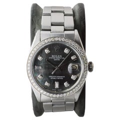 Rolex Steel Oyster Perpetual Date With Custom Mother of Pearl Dial and Bezel