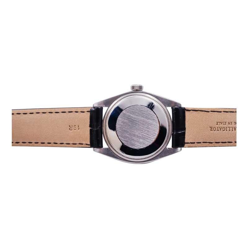 Rolex Montre Oyster Perpetual Date en acier avec cadran personnalisé en nacre et diamants, années 1970 5