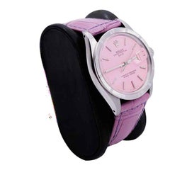 Rolex Steel Oyster Perpetual Date with Custom Pink Dial from 1960''s