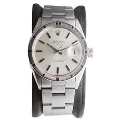 Rolex Stahl Oyster Perpetual Datum mit Fabrik Original-Zifferblatt, um 1970's