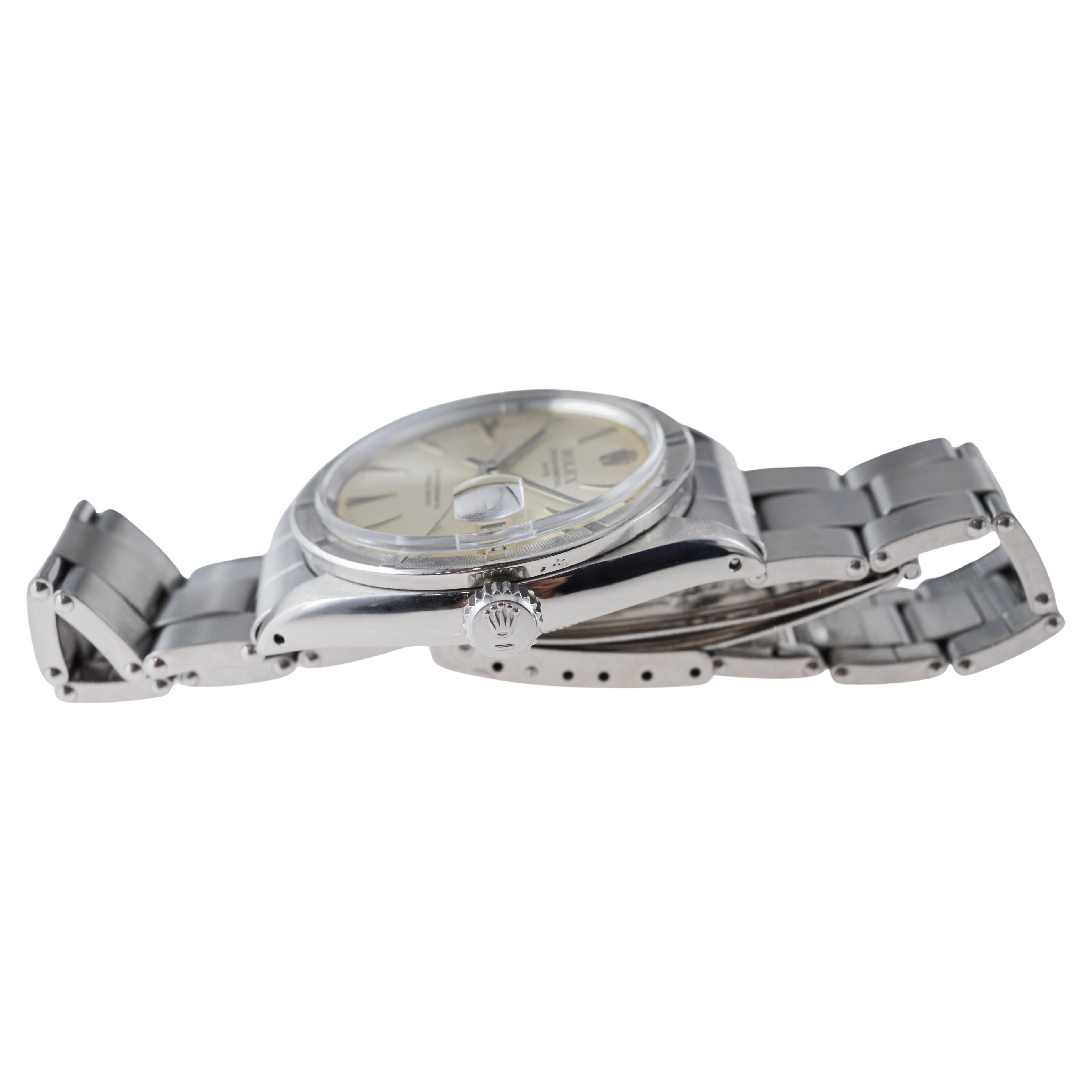 Rolex Steel Oyster Perpetual Date with Factory Original Dial From 1962 6