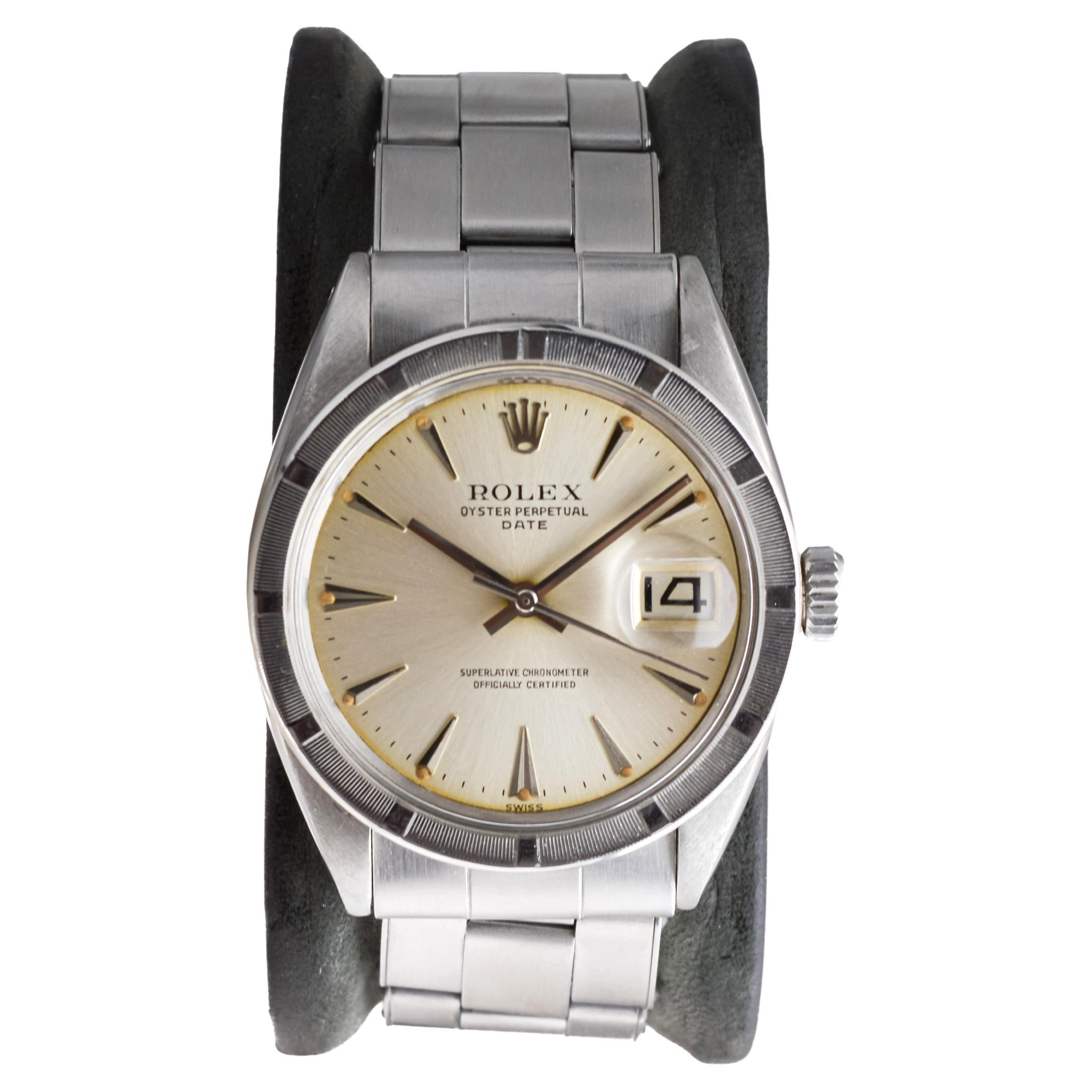 Modern Rolex Steel Oyster Perpetual Date with Factory Original Dial From 1962