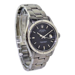 Rolex Steel Oyster Perpetual Date with Original Black Dial circa 1960's