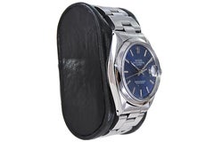 Rolex Steel Oyster Perpetual Date with Original Blued Dial 1970's