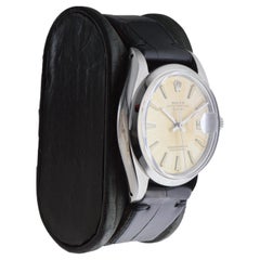 Rolex Steel Oyster Perpetual Date with Original Silvered Patina Dial From 1962