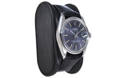 Rolex Steel Oyster Perpetual Date with Rare Slate Blue Dial from Early 1970's