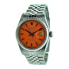 Rolex Steel Oyster Perpetual Datejust Custom Orange Dial, circa 1970s