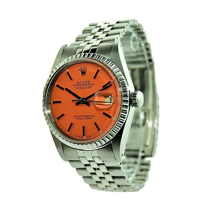 Women's or Men's Rolex Steel Oyster Perpetual Datejust, circa 1977