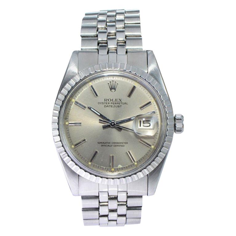 Rolex Steel Oyster Perpetual Datejust Ref 1603 from Late 1960's