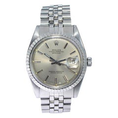 Vintage Rolex Steel Oyster Perpetual Datejust Ref 1603 from Late 1960's