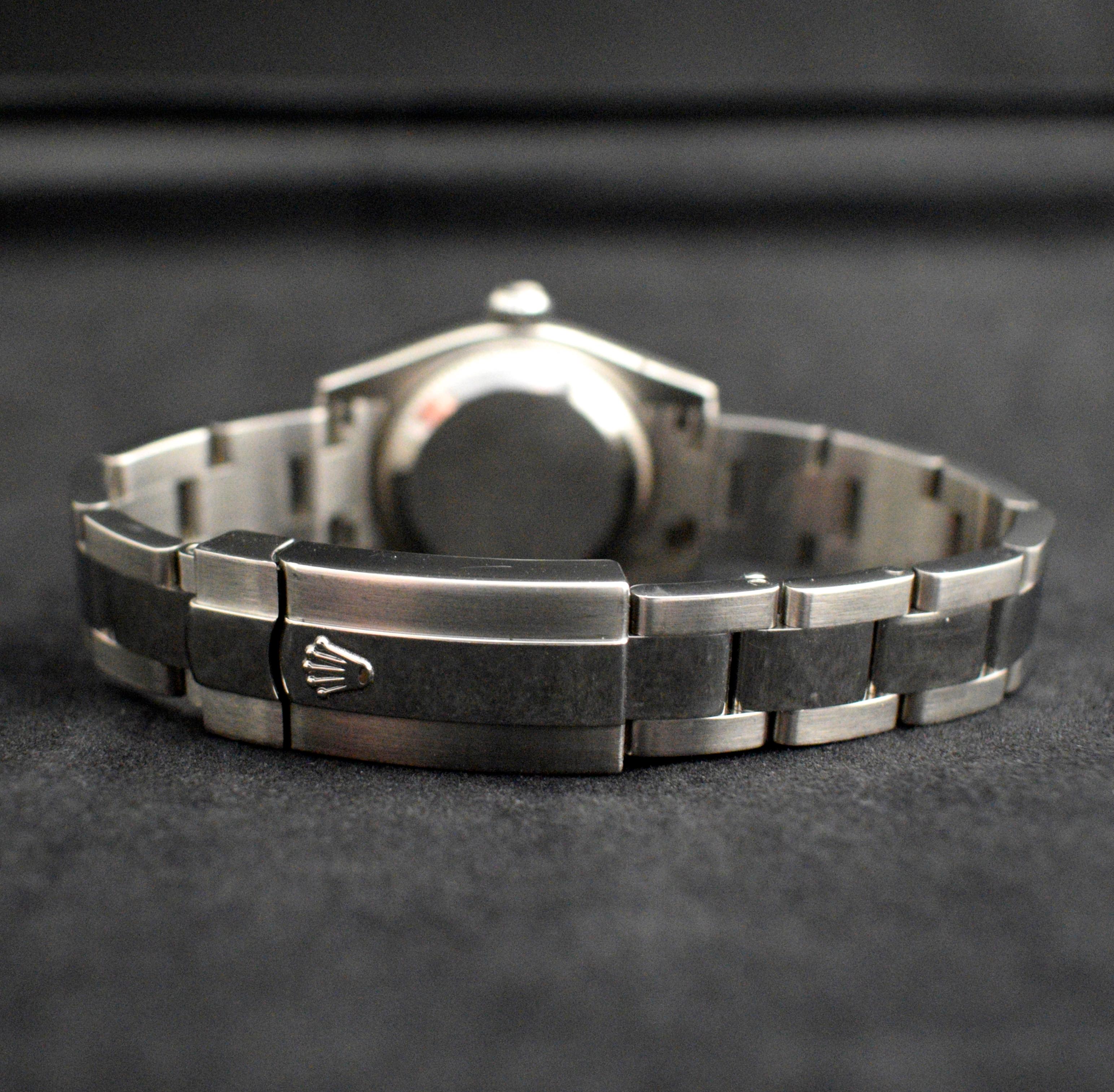 Rolex Stahl Oyster Perpetual Datejust Weißes römisches Zifferblatt 179160 Auto. Uhr, 2006 2