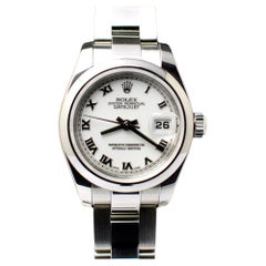 Rolex Steel Oyster Perpetual Datejust White Roman Dial 179160 Auto. Watch, 2006