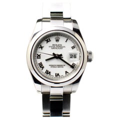 Rolex Oyster Perpetual Datejust Bianco Quadrante Romano 179160 Auto. Guarda, 2006