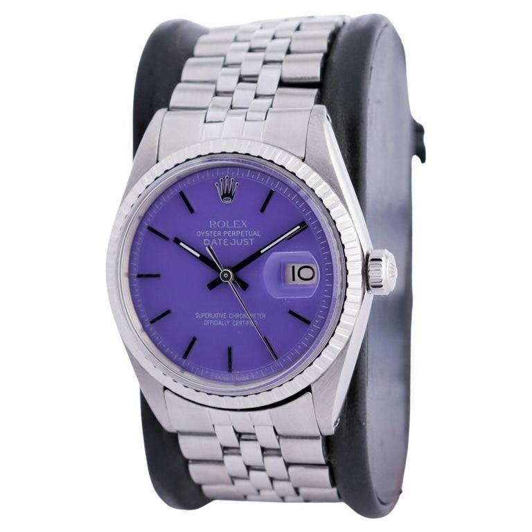 rolex oyster perpetual purple face