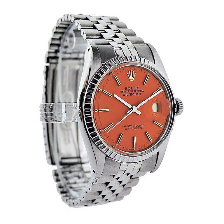 FACTORY / HOUSE: Rolex Watch Company
STYLE / REFERENCE: Oyster Perpetual Datejust / Reference 1601 
METAL / MATERIAL: Stainless Steel
CIRCA: 1970's
DIMENSIONS: Length 44mm x Diameter 36mm
MOVEMENT / CALIBER: Perpetual Winding / 26 Jewels / Caliber