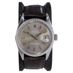 Rolex Steel Oyster Perpetual Datejust with Notable Light Brown Dial circa 1970's