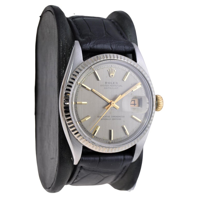 Ferie Varme privat Rolex Steel Oyster Perpetual Datejust with Original Gold Satin Dial, 1965  For Sale at 1stDibs | rolex oyster perpetual 1965, rolex dimensions, 1965  rolex oyster perpetual