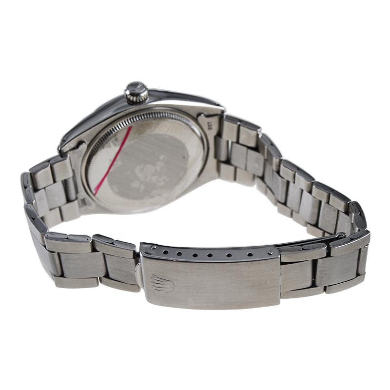Rolex Steel Oyster Perpetual with Custom Blue Dial 1