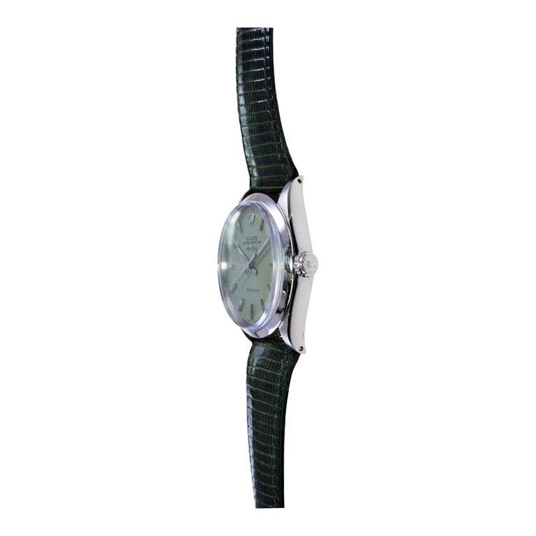 Rolex Oyster Perpetual in acciaio con quadrante personalizzato Greene & Greene, circa anni '60 in vendita 6