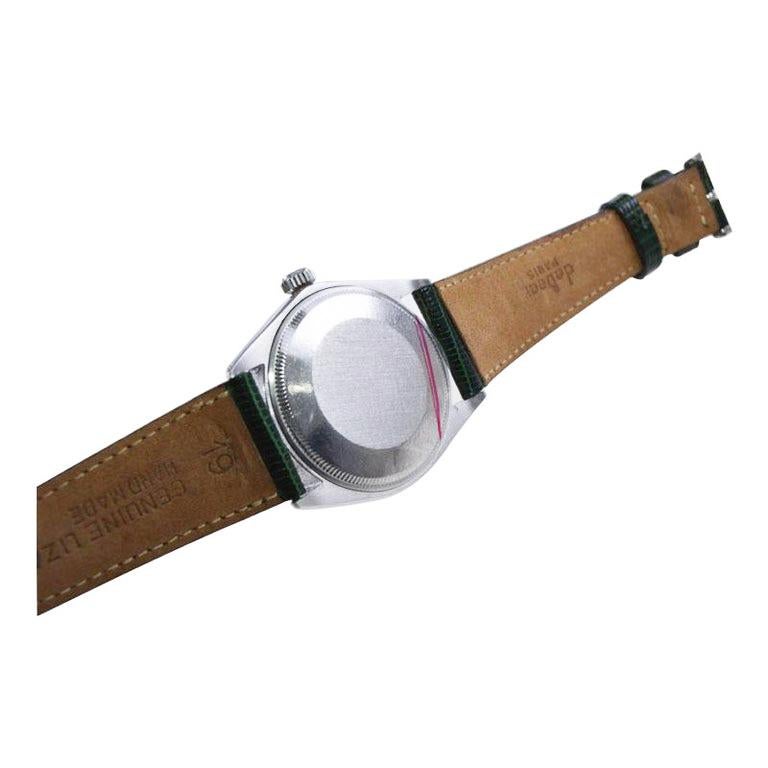 Rolex Oyster Perpetual in acciaio con quadrante personalizzato Greene & Greene, circa anni '60 in vendita 7