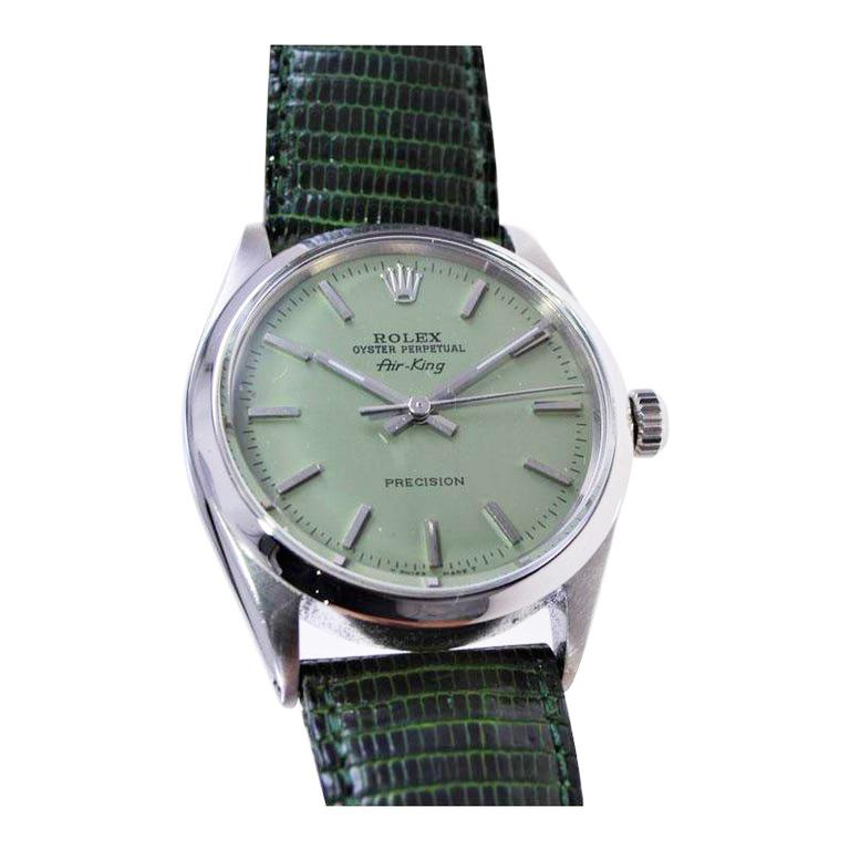 Rolex Oyster Perpetual in acciaio con quadrante personalizzato Greene & Greene, circa anni '60 in vendita 3