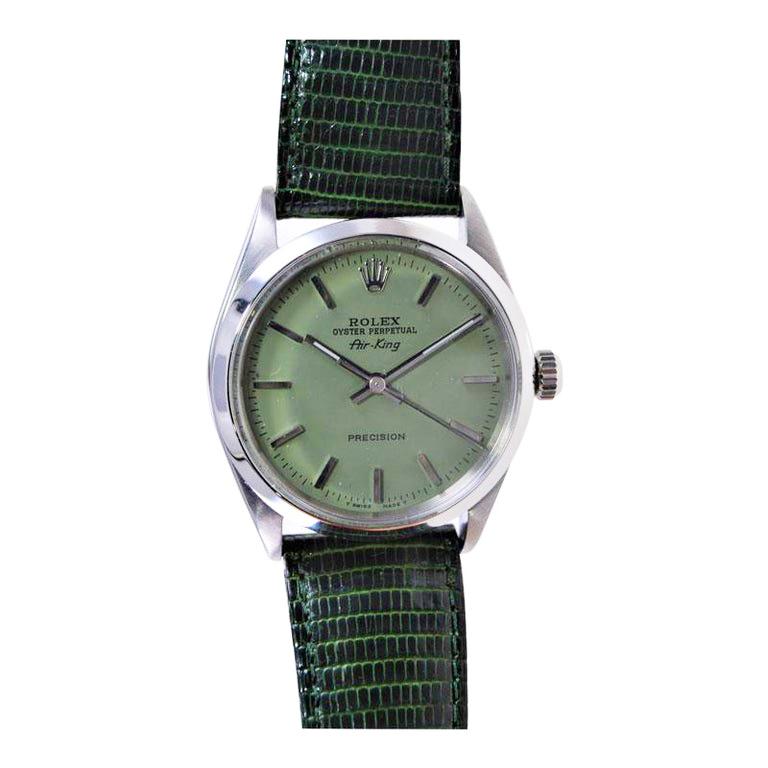 Rolex Oyster Perpetual in acciaio con quadrante personalizzato Greene & Greene, circa anni '60 in vendita 4