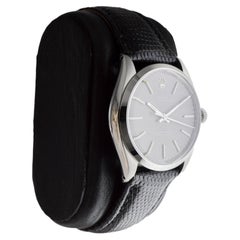 Rolex Oyster Perpetual de acero con excepcional esfera de color carbón circa 1970's