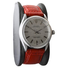 Rolex Steel Oyster Perpetual with Factory Original Engraved Dial circa 1970's