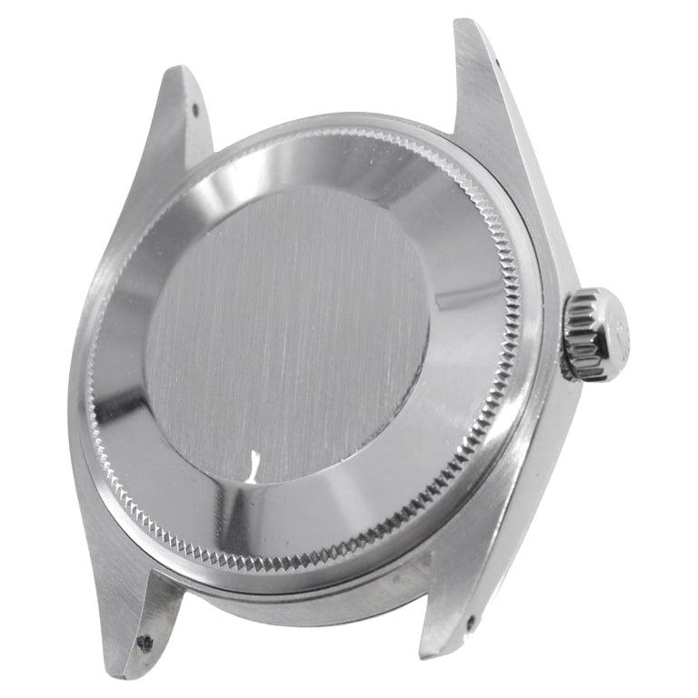Rolex Steel Oyster Perpetual with Factory Original Silvered Dial circa 1960's For Sale 11