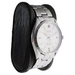 Rolex Steel Oyster Perpetual with Factory Original Silvered Dial circa 1960's