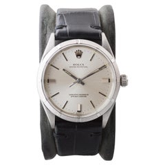 Rolex Steel Oyster Perpetual with Factory Original Silvered Dial circa 1960's