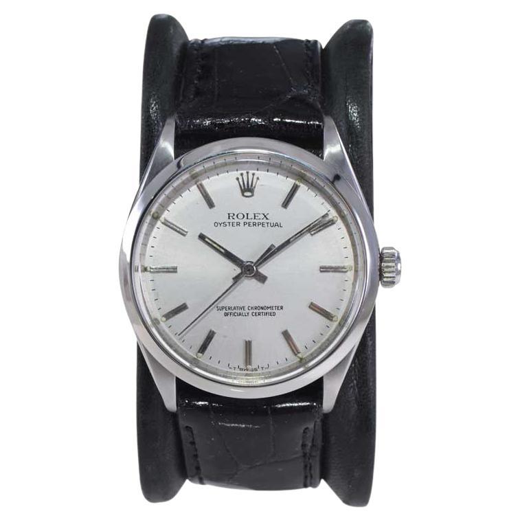 Rolex Steel Oyster Perpetual with Original Dial, circa Mid-1960's For Sale