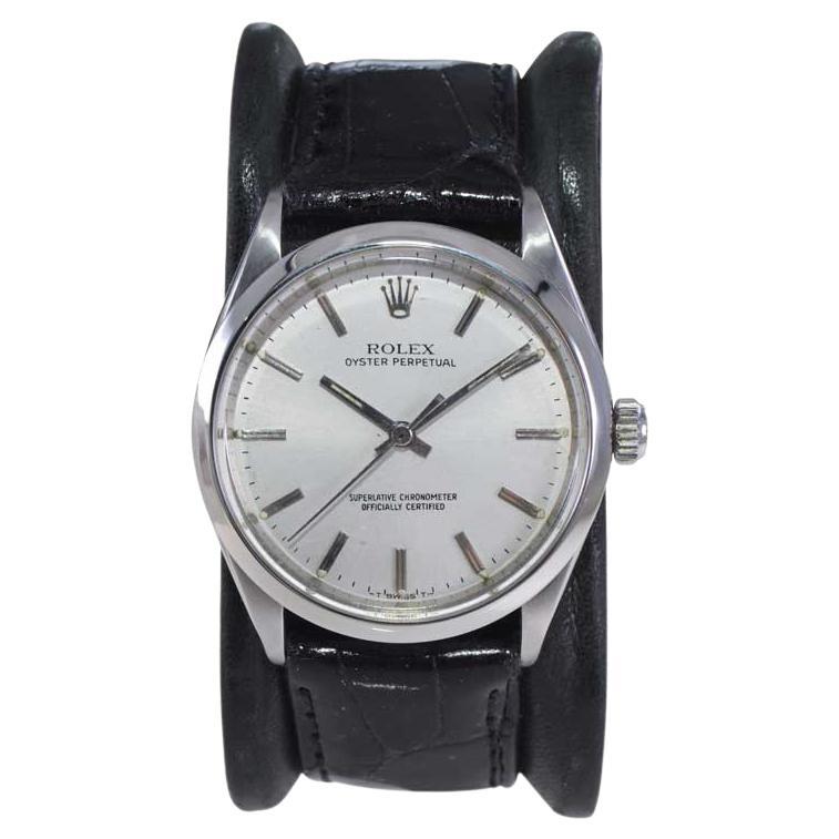 Rolex Stahl Oyster Perpetual mit Original-Zifferblatt, ca. Mitte der 1960er Jahre