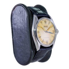 Rolex Steel Oyster Perpetual with Original Patinated Waffle Dial from 1959