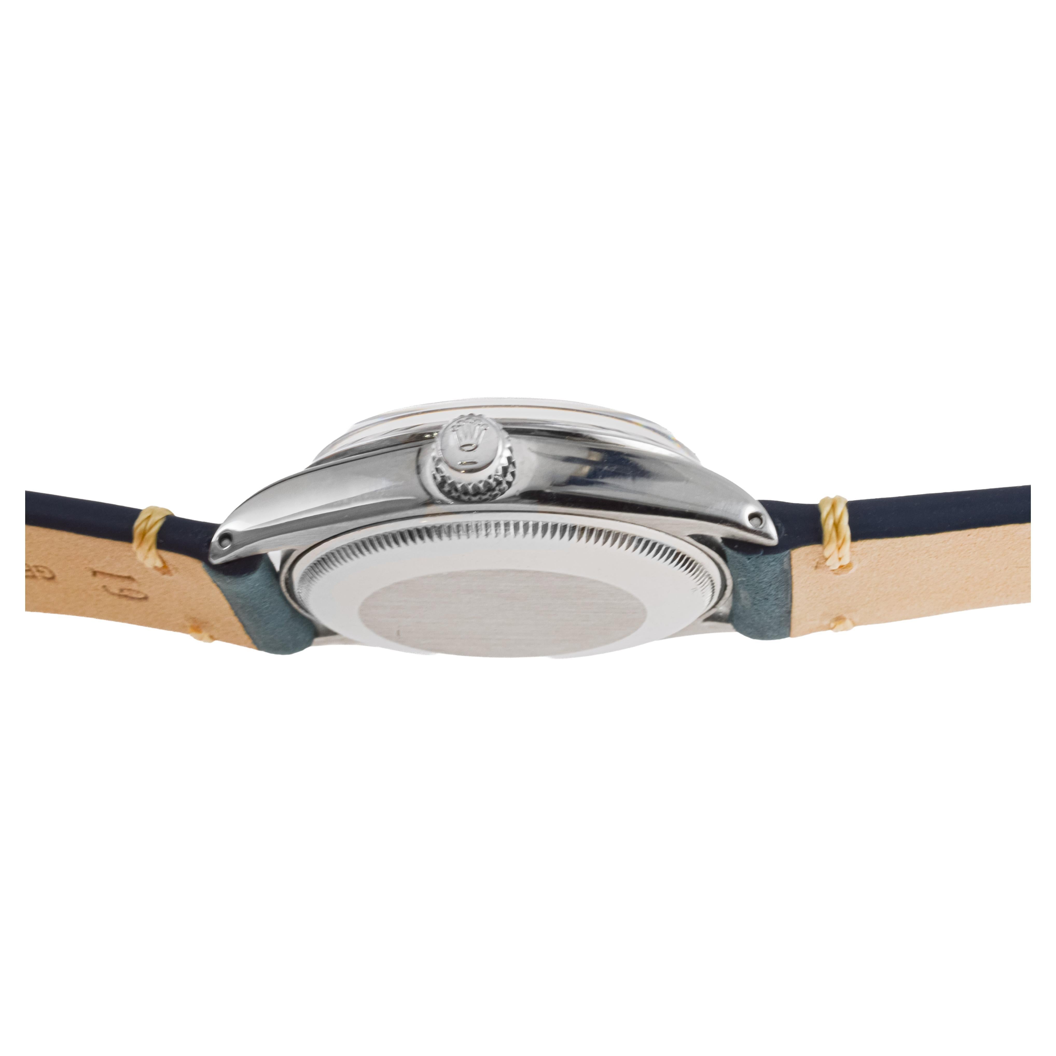Rolex Steel Oyster Perpetual with Rare, Bulls Eye Dial from 1958 Caliber 1060 For Sale 6