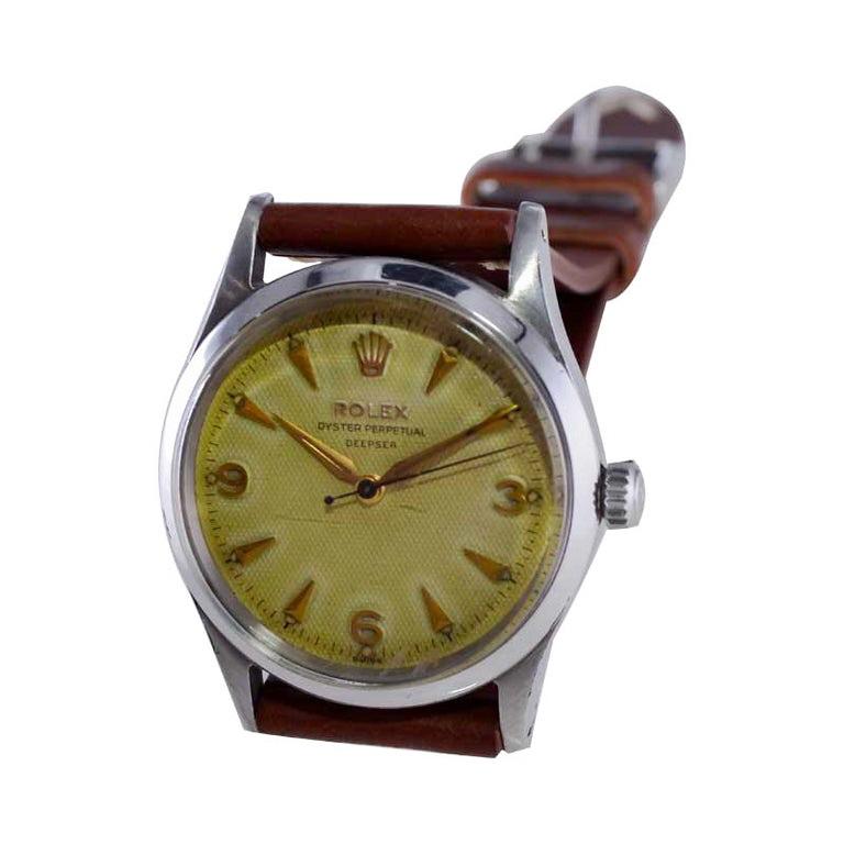 Rolex Steel Oyster Perpetual with Rare Factory Original 