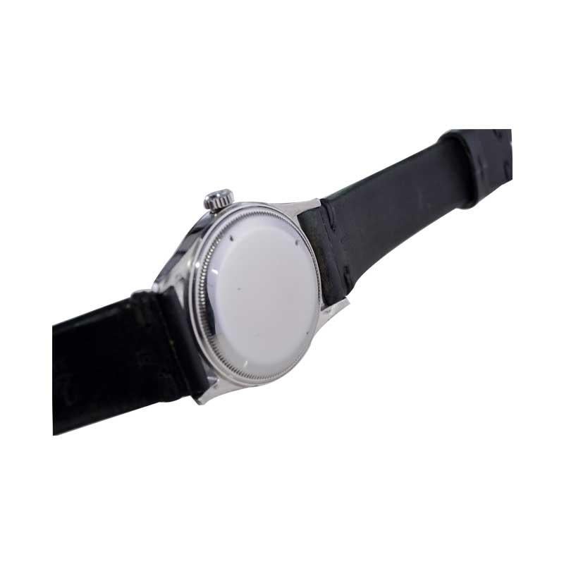 Rolex Montre Oyster Perpetual en acier avec cadran d'origine « Deep Sea » de l'usine, 1956 en vente 5