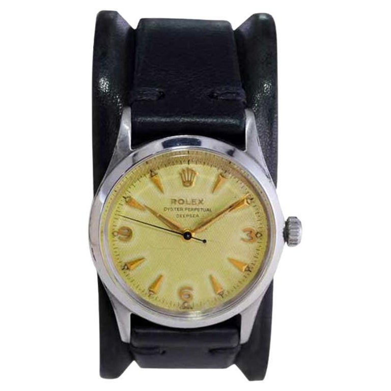 Rolex Steel Oyster Perpetual with Rare Factory Original "Deep Sea" Dial 1956  For Sale at 1stDibs | 1956 rolex oyster perpetual, rolex deepsea  handcrafted, rolex 1956