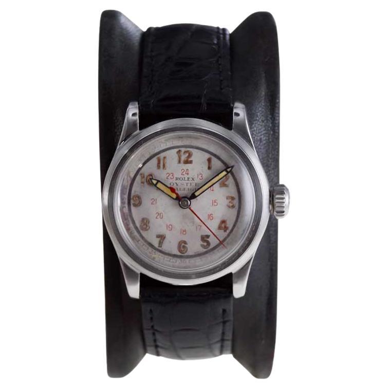 Rolex Oyster Raleigh de acero con esfera original patinada Oyster de 1930