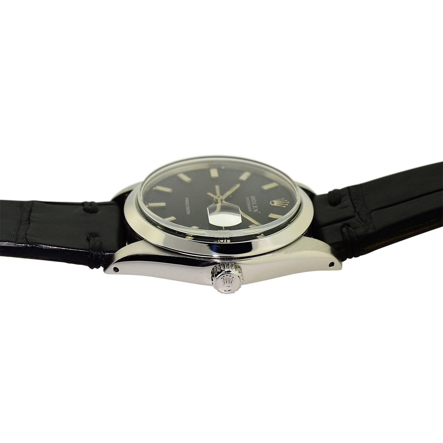 Rolex Steel Oysterdate Black Dial Watch, circa 1969  2