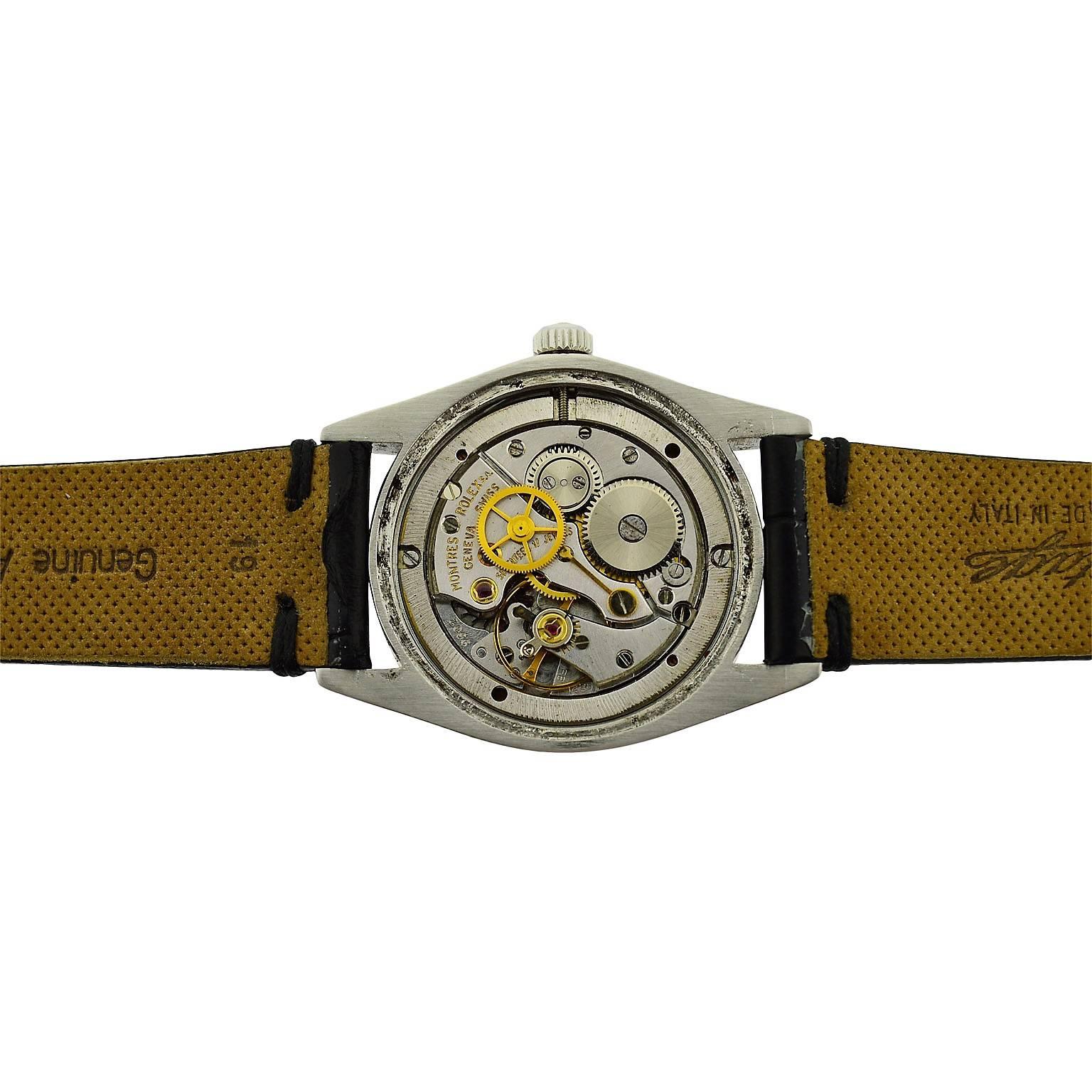 Rolex Steel Oysterdate Black Dial Watch, circa 1969  4