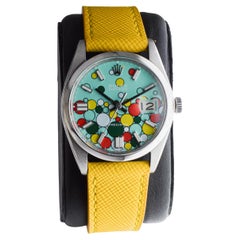 Rolex Steel Oysterdate with Custom Made "Celebration" Dial circa 1960
s