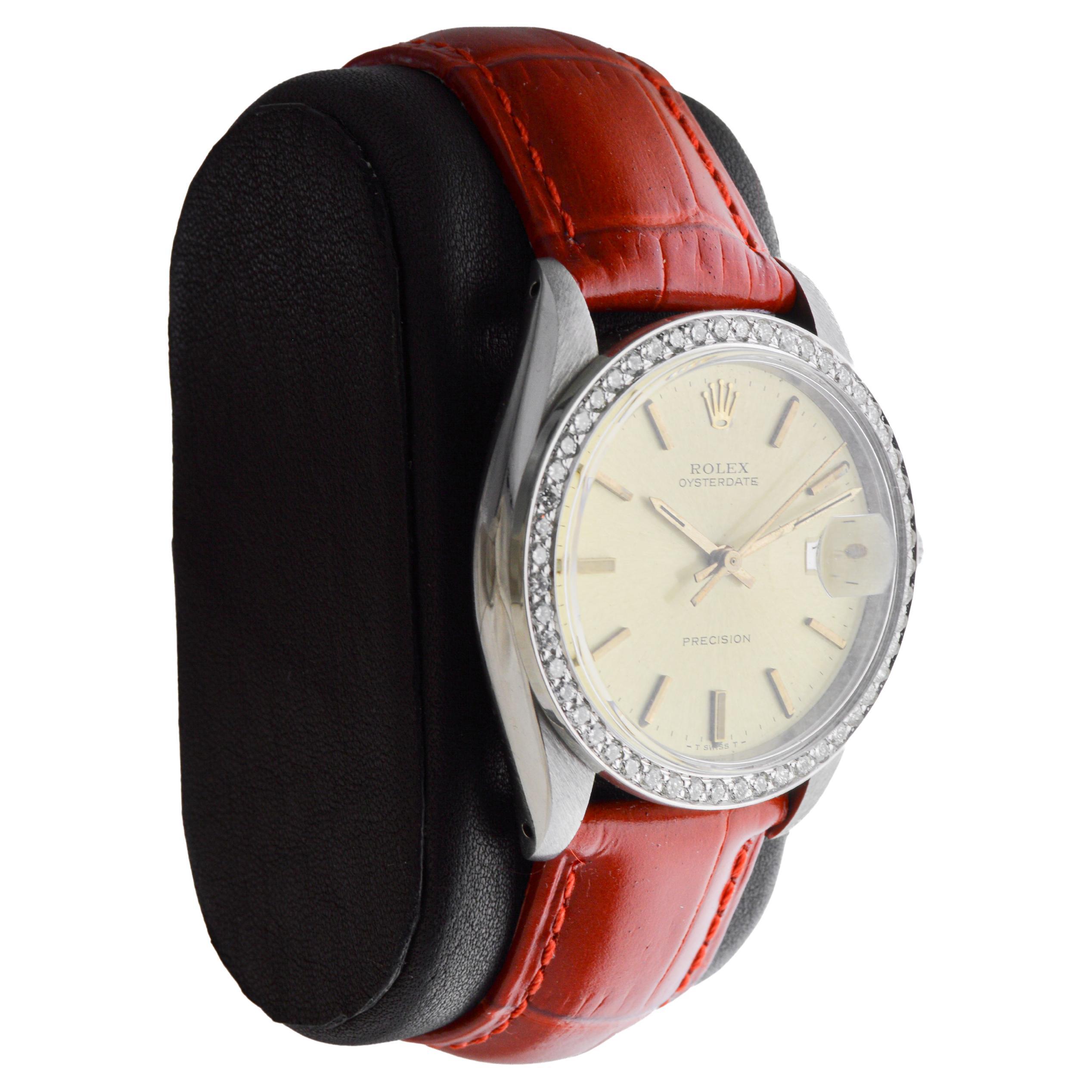 FÁBRICA / CASA: Rolex Watch Company
ESTILO / REFERENCIA: Oysterdate / Referencia 6694
METAL / MATERIAL: Acero inoxidable
CIRCA / AÑO: 1970
DIMENSIONES / TAMAÑO: Longitud 41mm 