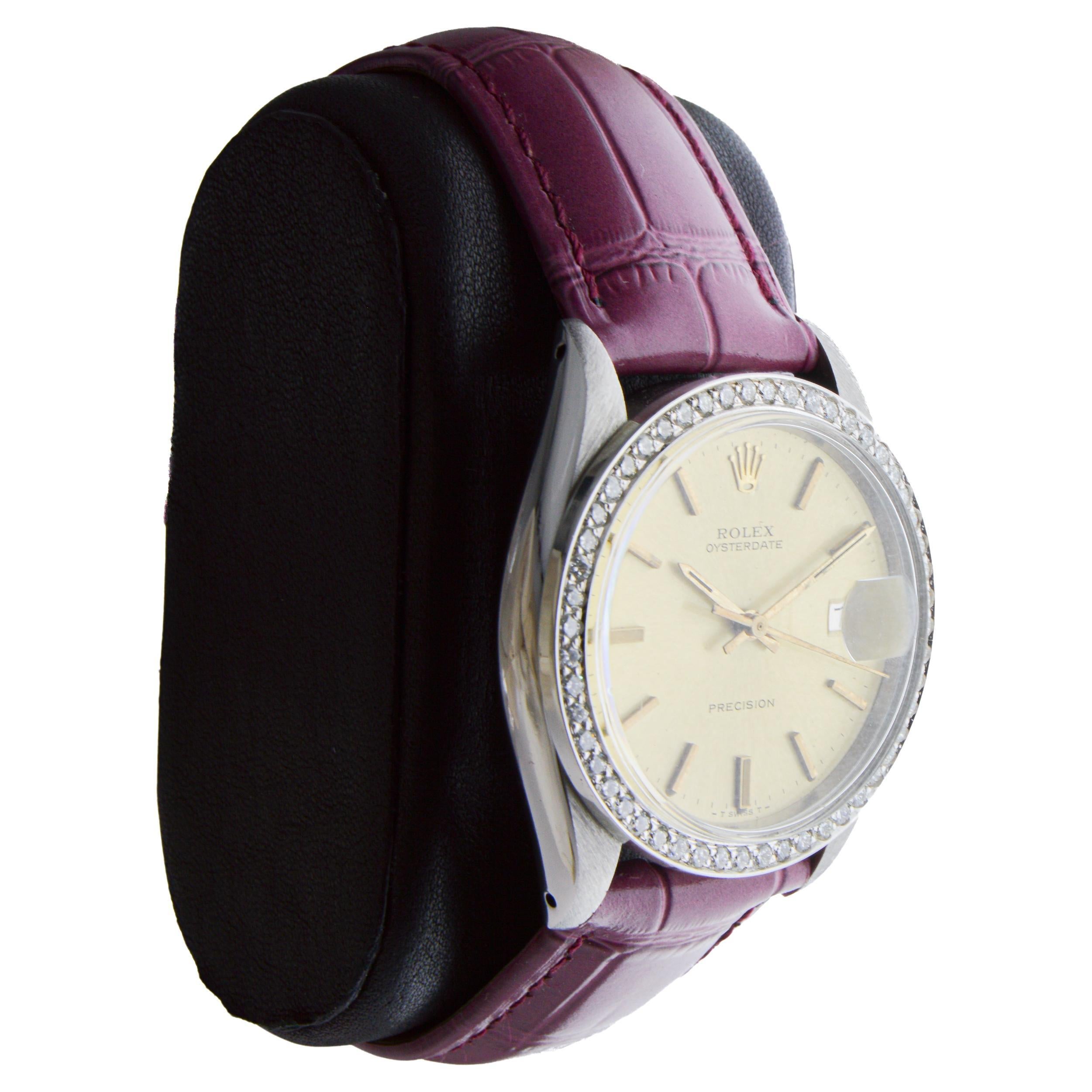 FÁBRICA / CASA: Rolex Watch Company
ESTILO / REFERENCIA: Oysterdate / Referencia 6694
METAL / MATERIAL: Acero inoxidable
CIRCA / AÑO: 1970
DIMENSIONES / TAMAÑO: Longitud 41mm 