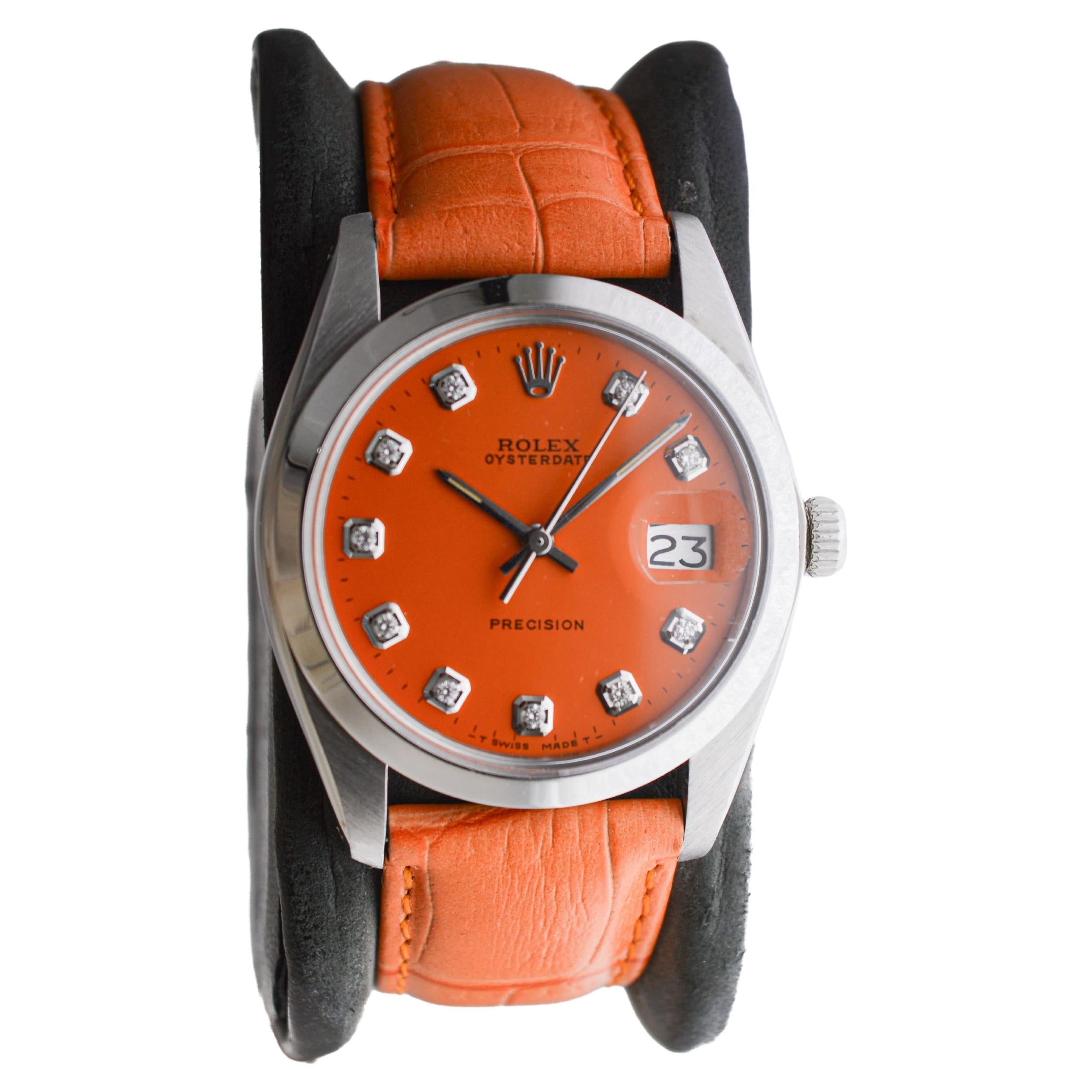 FACTORY / HOUSE: Rolex Watch Company
STYLE / REFERENCE: Oysterdate / Reference 6694
METAL / MATERIAL: Stainless Steel 
CIRCA / YEAR: 1980's
DIMENSIONS / SIZE: Length 42mm X Diameter 35mm
MOVEMENT / CALIBER: Manual Winding / 17 Jewels / Caliber