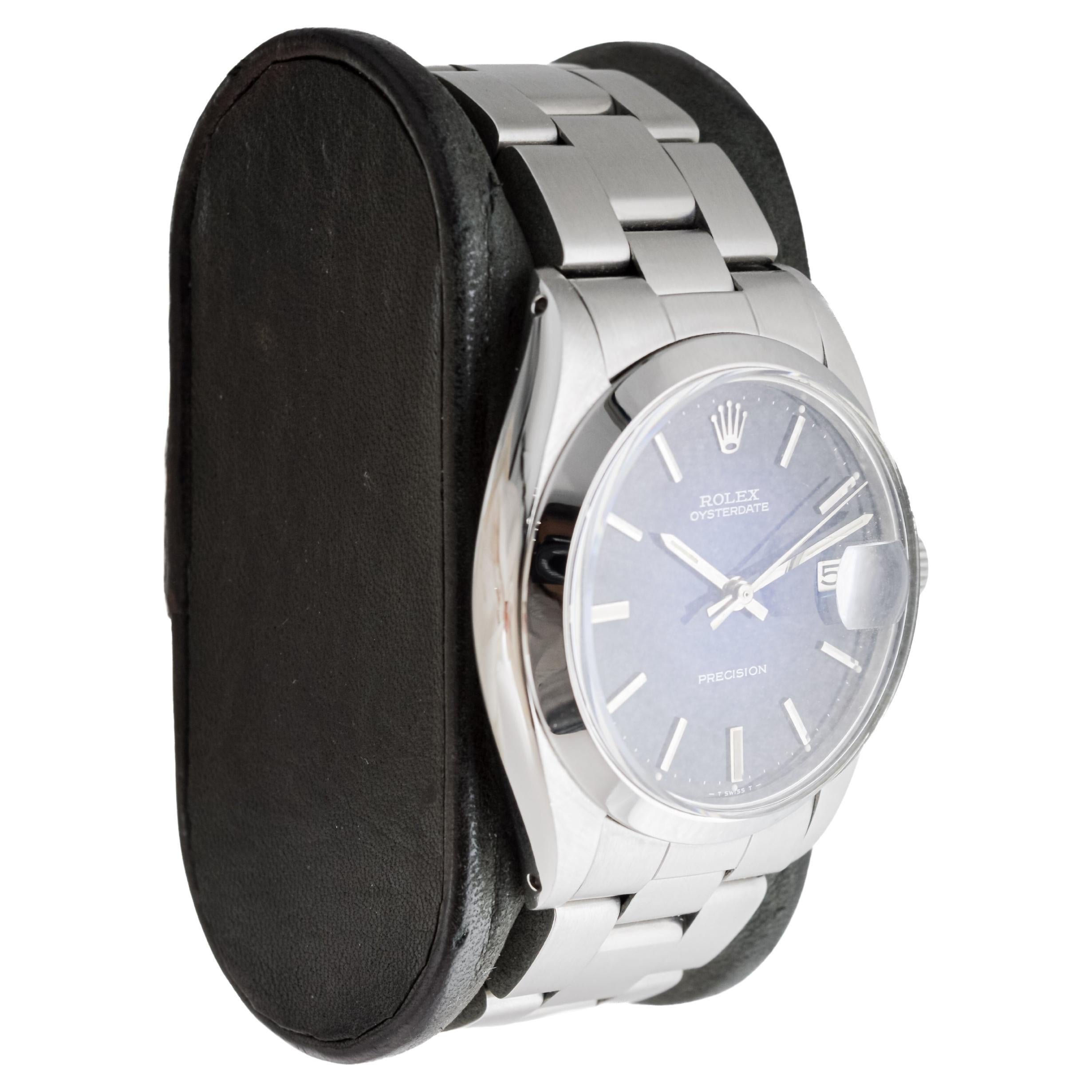 FACTORY / HOUSE: Rolex Watch Company
STYLE / REFERENCE: Oysterdate / Reference 6694
METAL / MATERIAL: Stainless Steel
CIRCA / YEAR: 1960's
DIMENSIONS / SIZE: Length 43mm X Diameter 35mm
MOVEMENT / CALIBER: Manual Winding / 17 Jewels / Caliber 1225