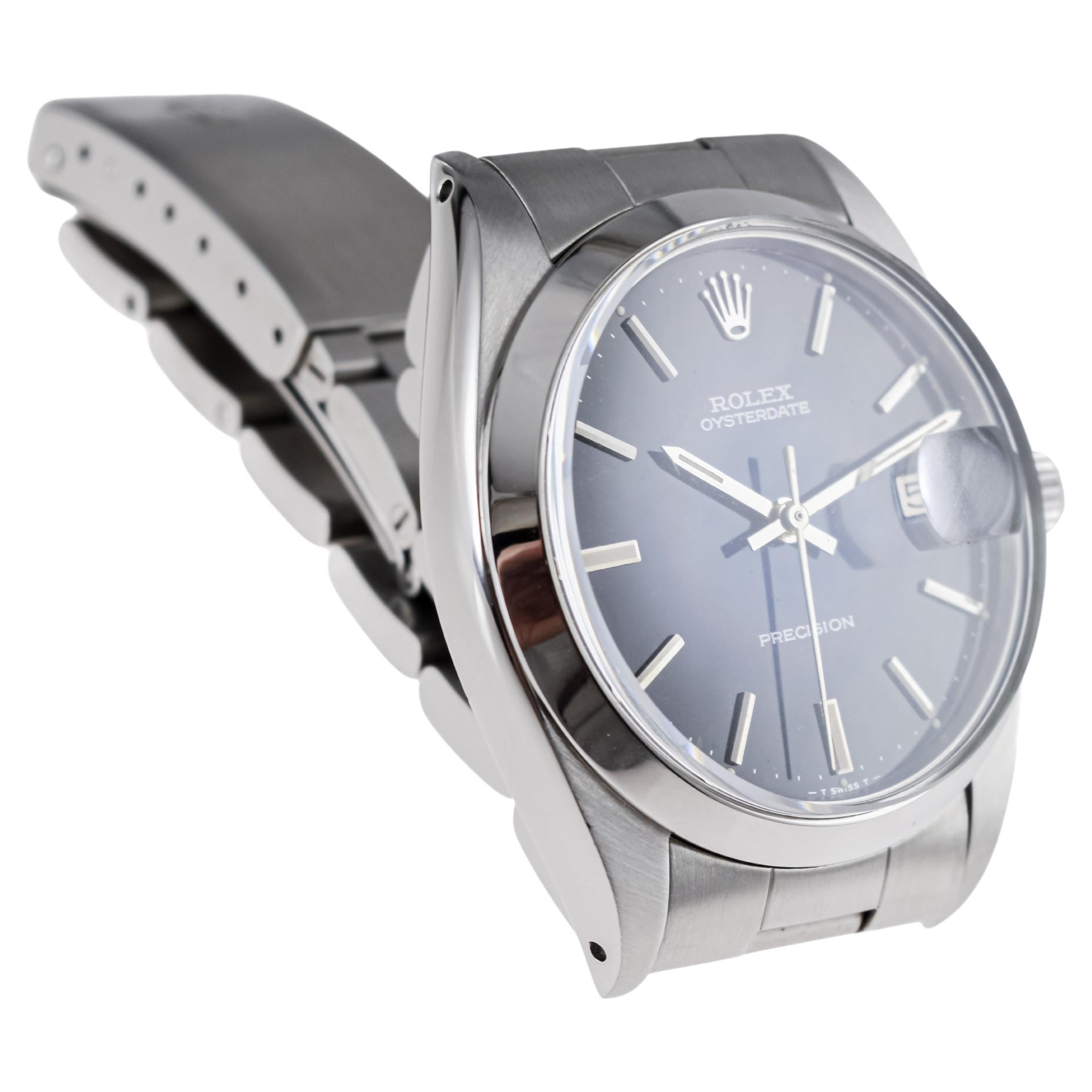 Rolex Steel Oysterdate with Rare Blue 